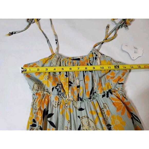 Angie NEW Womens Small Wide Leg Jumpsuit Boho Tiered‎ Floral Tiered Hippie - Picture 10 of 13